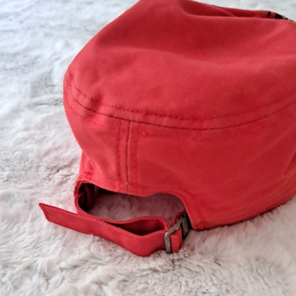 KBethos red textured baseball hat. - Picture 3 of 6